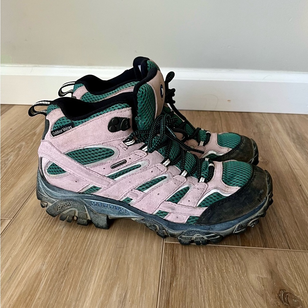 Merrell Green and Pink Lace Up Boots